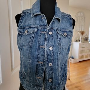 Jean jacket vest